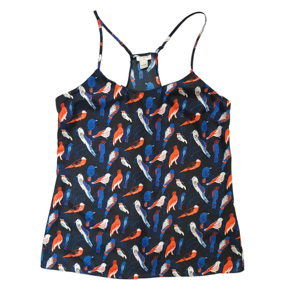 J. Crew Black Bird Print Camisole